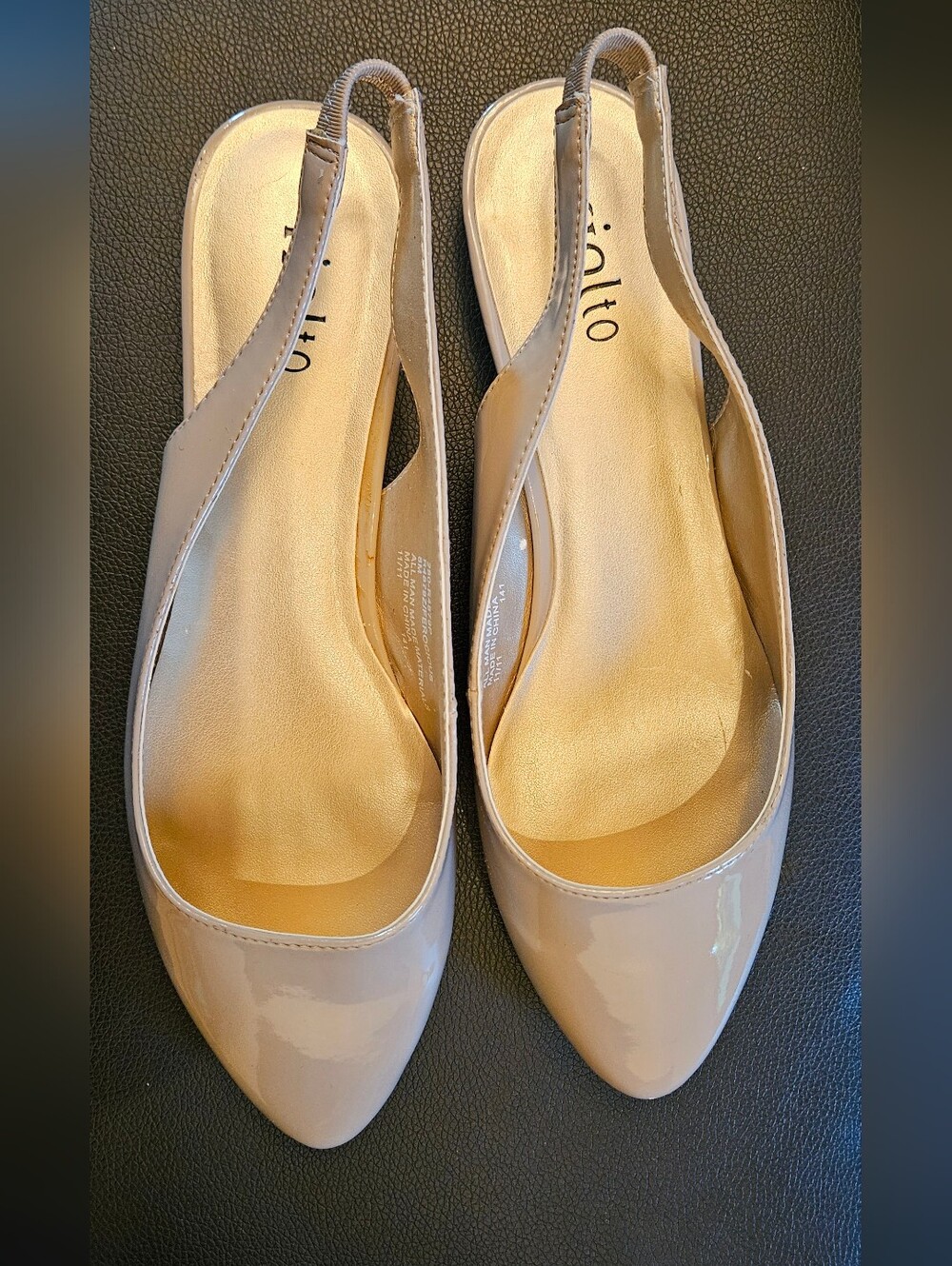 Rialto Women's Nude Patent Slingback Flats